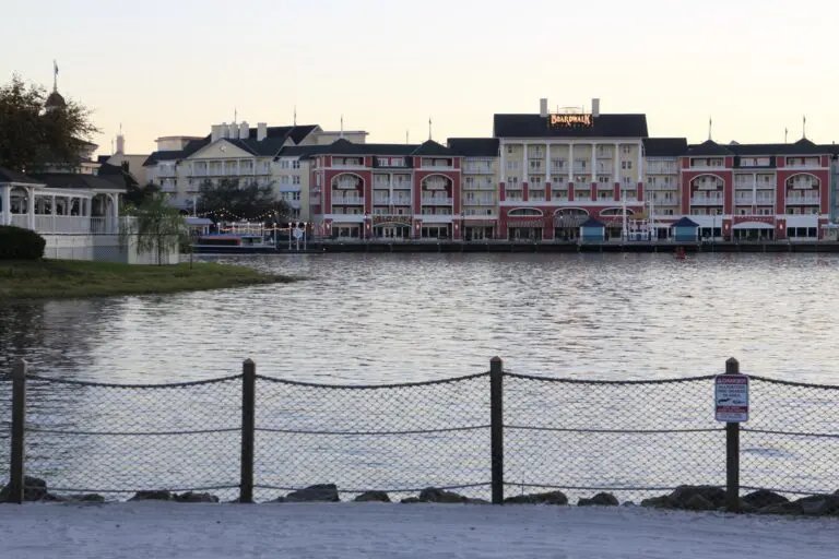 Disney's BoardWalk Restaurants at sunset.