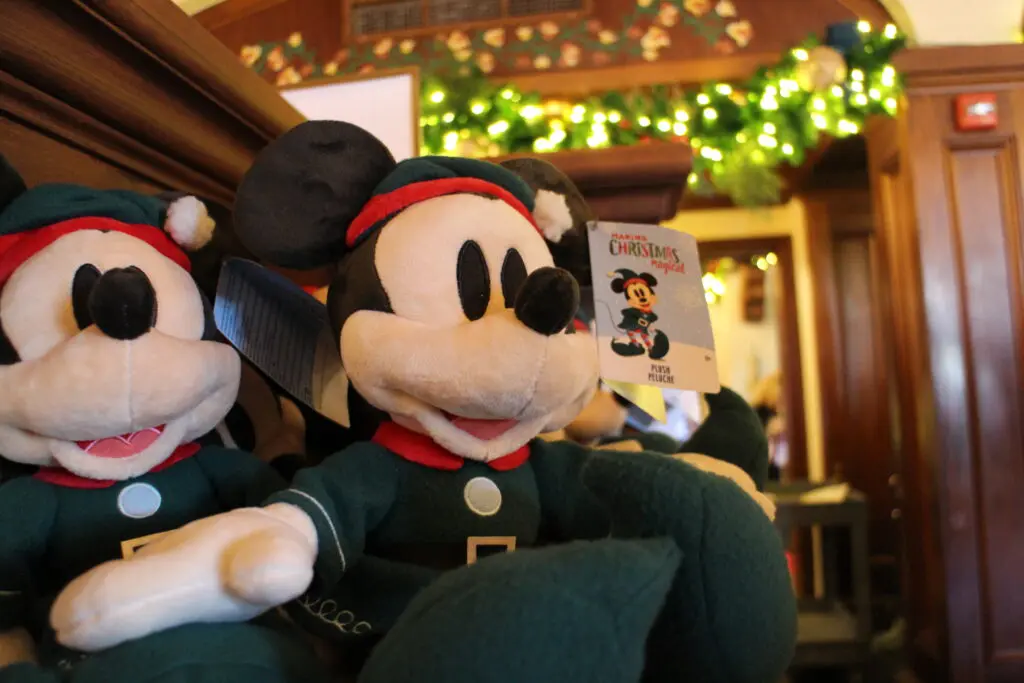 Mickey Mouse in an Elf costume plush