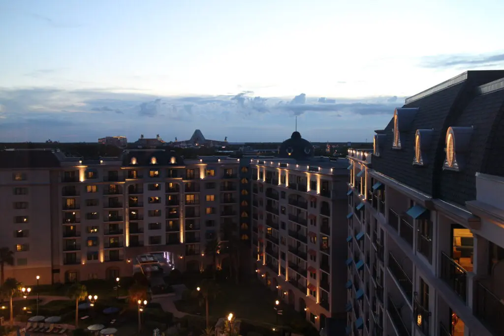 Sunset view from the top of Riviera Resort at Disney World