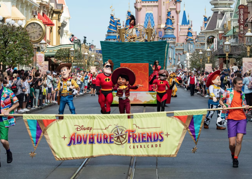 Moana appears in the Disney Adventure Friends Cavalcade at Magic Kingdom.