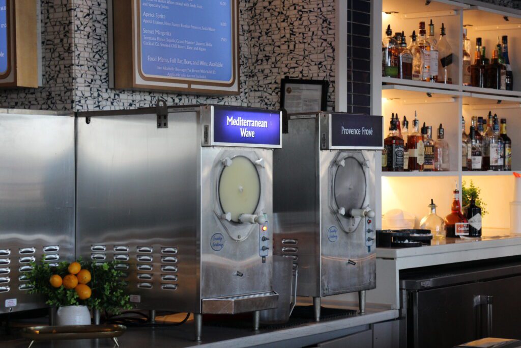 Bar Riva frozen drink machines.