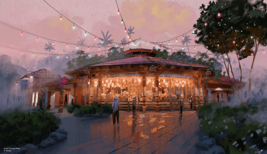 An Encanto land carousel concept at Animal Kingdom.