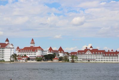 Grand Floridian Resort across the waters of the Seven Seas Lagoon